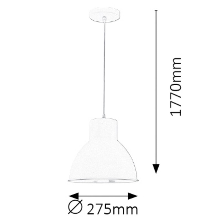 Rabalux - Бяла люстра 1xE27/60W/230V Ø 27,5 см
