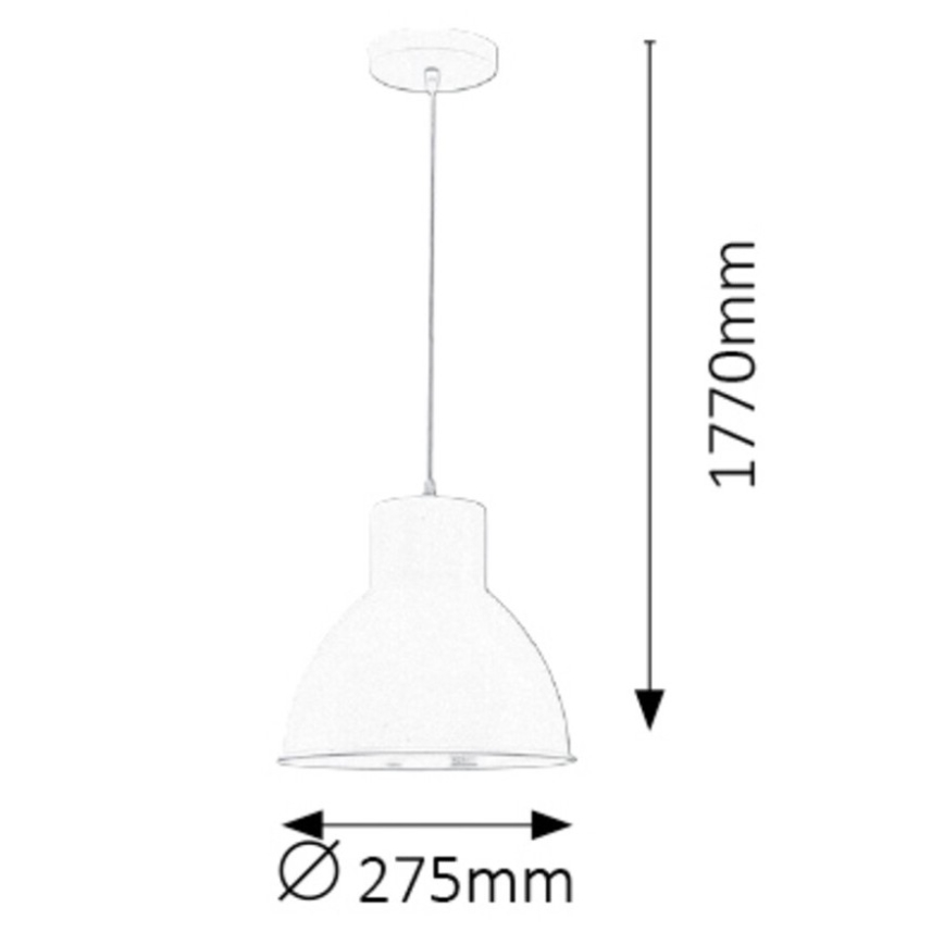 Rabalux - Полилей 1xE27/60W/230V черен Ø 27,5 см