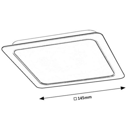 Rabalux - LED Лампа за окачен таван LED/12W/230V 14,5x14,5 см