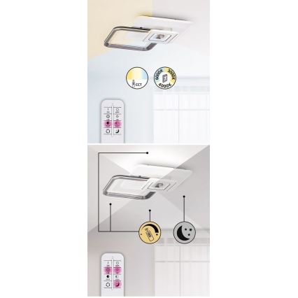 Rabalux - LED Димируем полилей за повърхностен монтаж LED/48W/230V 3000K/4000K/6000K + д.у.