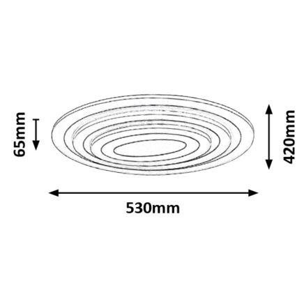 Rabalux - Димируемо LED таванно осветително тяло LED/41W/230V + дистанционно управление диам. 53 см