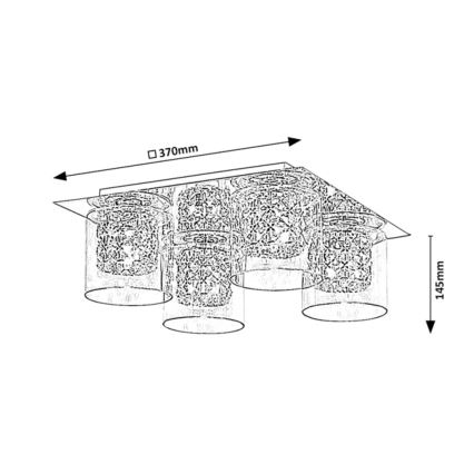 Rabalux - Кристална лампа 4xG9/40W/230V
