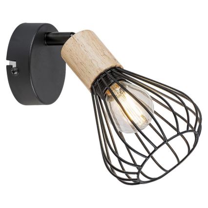Rabalux - Стенен спот 1xE14/25W/230V черен/бук