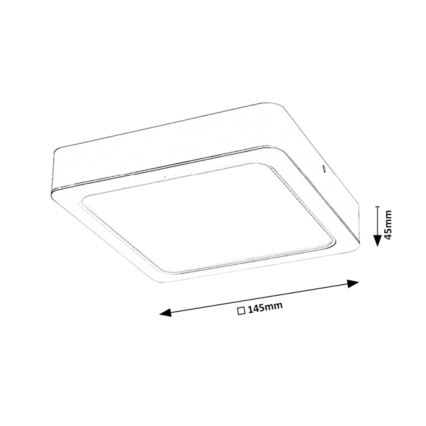 Rabalux - LED Плафониера LED/12W/230V 14,5x14,5 см