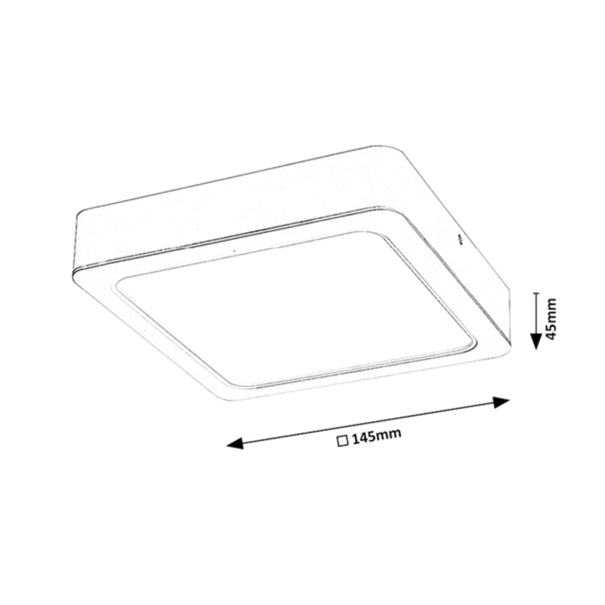 Rabalux - LED Плафониера LED/12W/230V 14,5x14,5 см