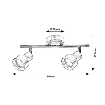 Rabalux - Спот 2xGU10/50W/230V