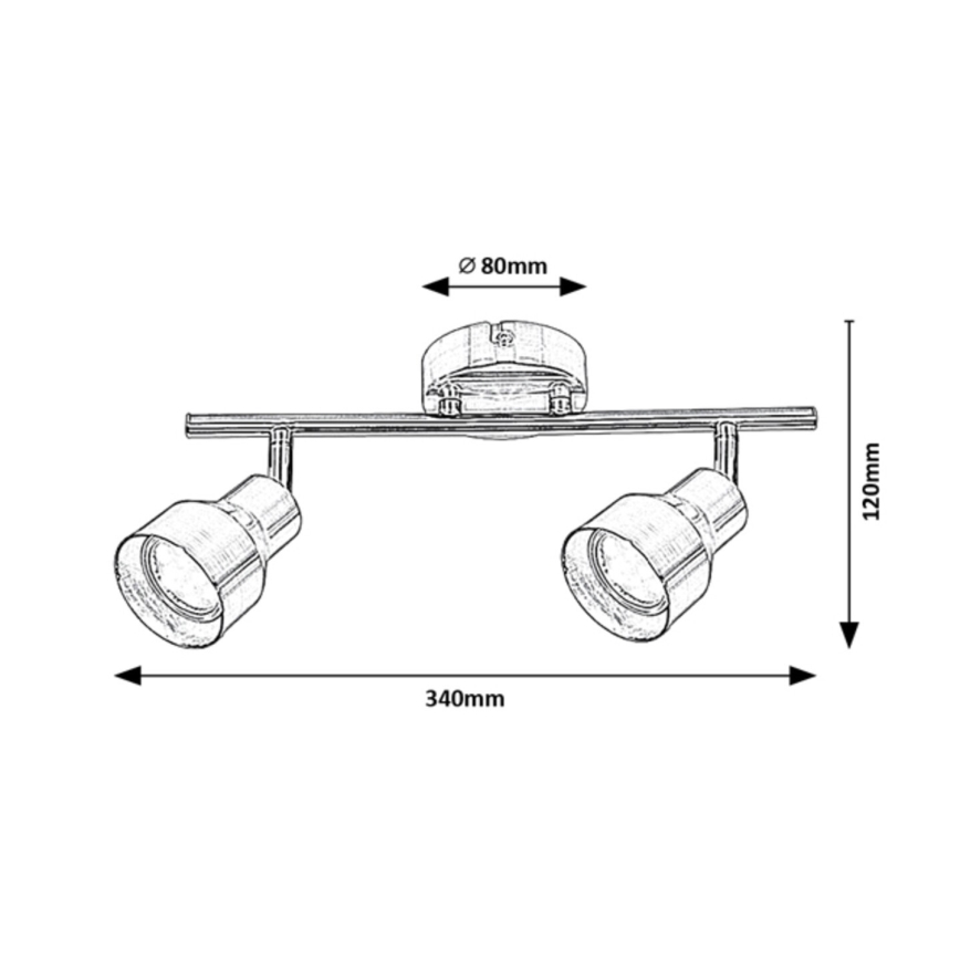 Rabalux - Спот 2xGU10/50W/230V