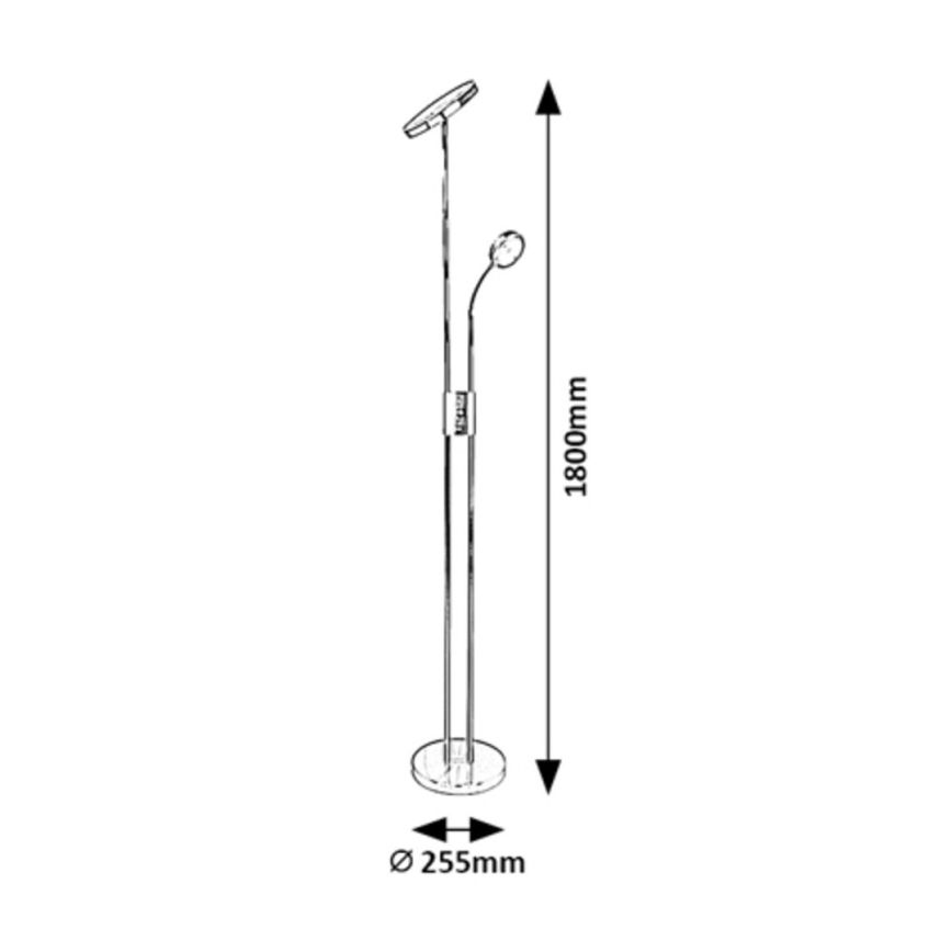 Rabalux - LED Димируем лампион LED/18,5W/230V + LED/4,5W черен