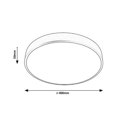 Rabalux - LED таванен плафон LED/36W/230V Ø 40 см черен
