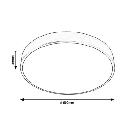 Rabalux - LED Димируем плафон LED/60W/230V 60 см + дистанционно управление