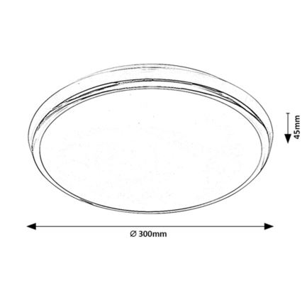 Rabalux - LED RGB Димируем плафон за баня LED/18W/230V Ø 30 cm 3000-6500K IP44 + дистанционно управление