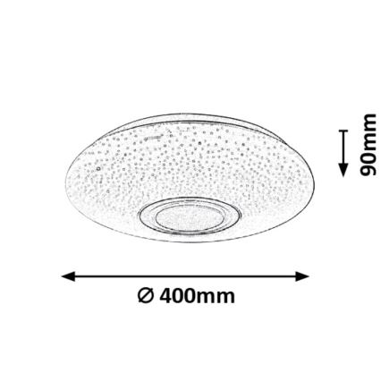 Rabalux - LED RGB Димируем плафон с тонколона LED/24W/230V Wi-Fi Tuya + дистанционно управление