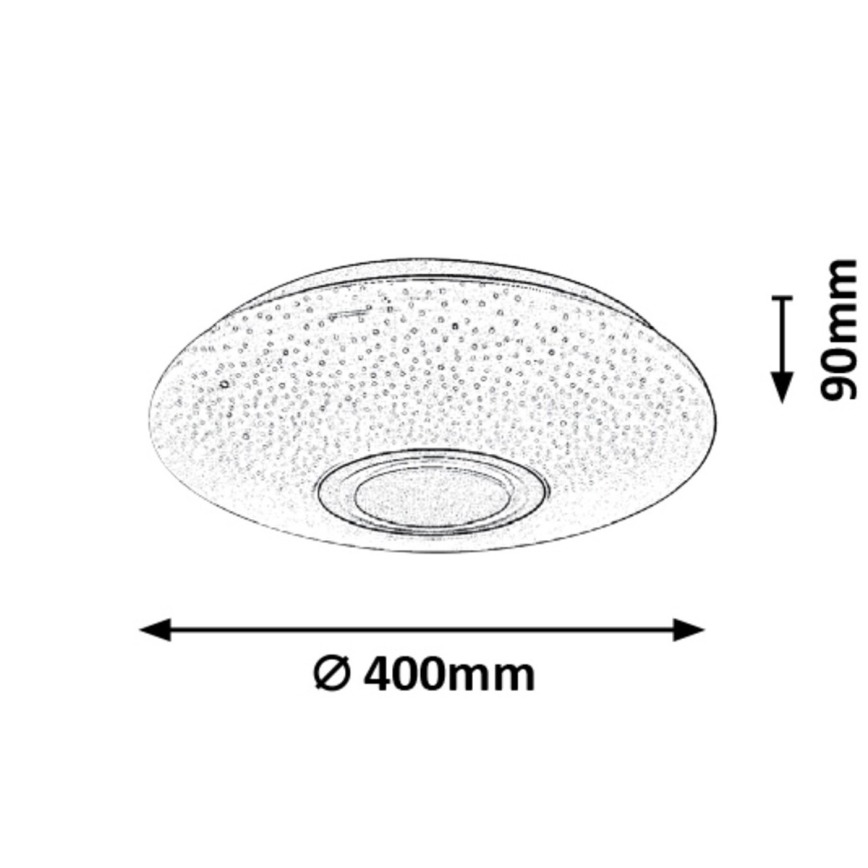 Rabalux - LED RGB Димируем плафон с тонколона LED/24W/230V Wi-Fi Tuya + дистанционно управление