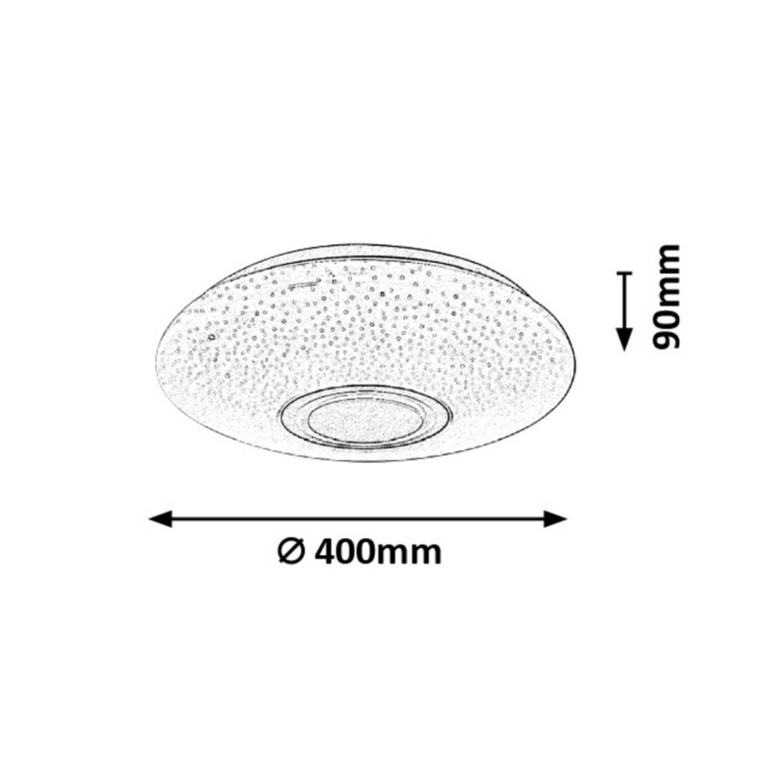 Rabalux - LED RGB Димируем плафон с тонколона LED/24W/230V Wi-Fi Tuya + дистанционно управление