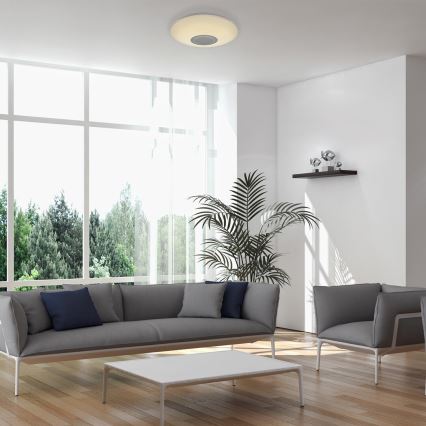 Rabalux - LED RGB димируемо таванно осветително тяло с вграден високоговорител LED/24W/230V Wi-Fi Tuya + дистанционно управление Ø 40 см
