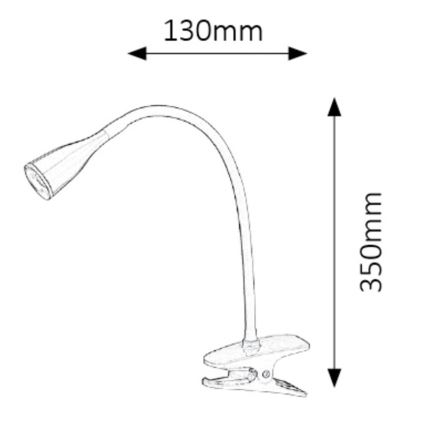 Rabalux - LED Настолна лампа на клипс 1xLED/4,5W/230V