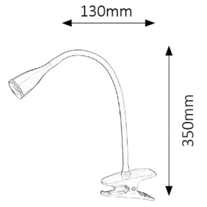 Rabalux - LED Настолна лампа на клипс 1xLED/4,5W/230V