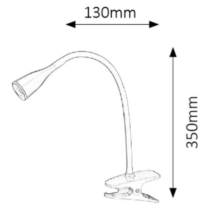 Rabalux - LED Настолна лампа на клипс 1xLED/4,5W/230V