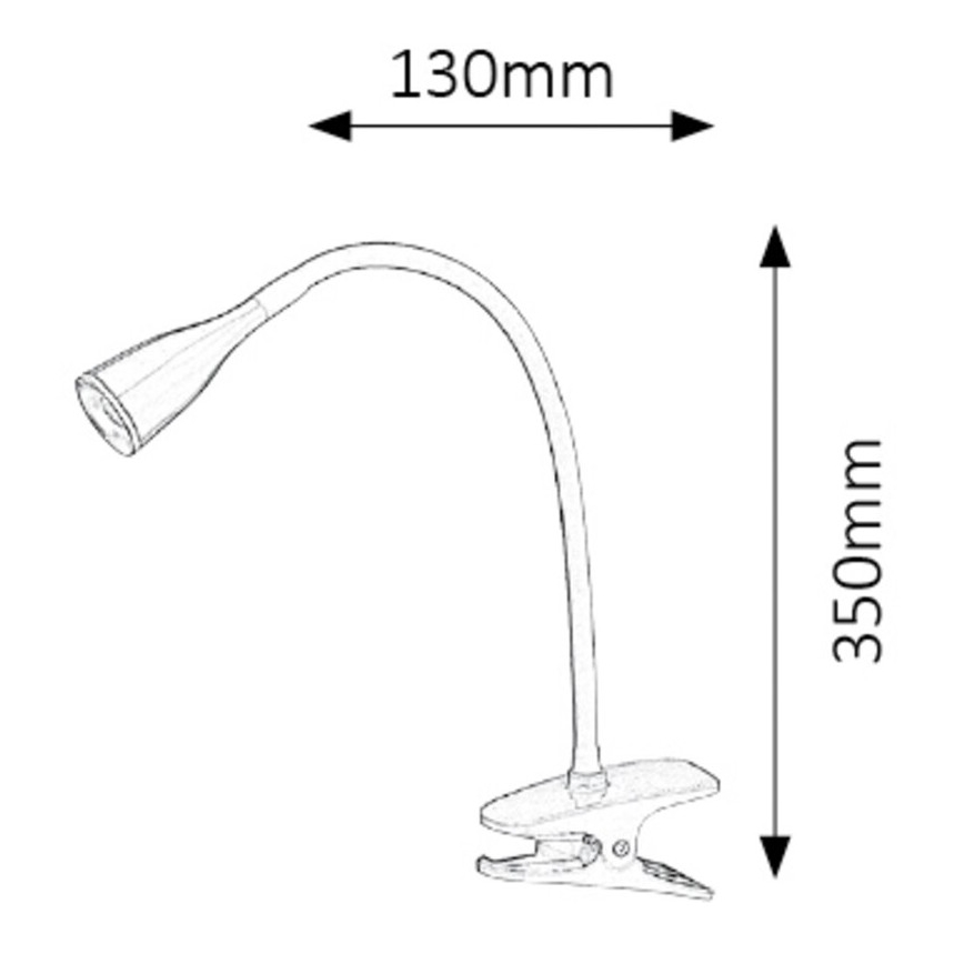 Rabalux - LED Настолна лампа на клипс 1xLED/4,5W/230V