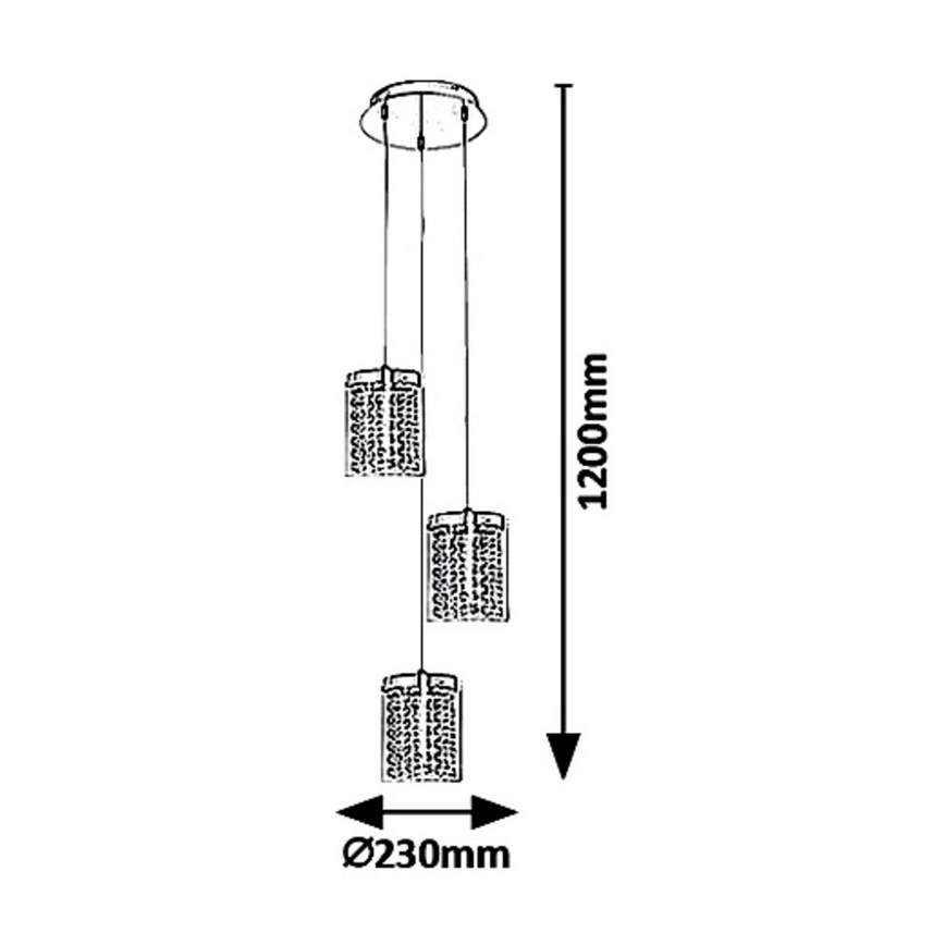 Rabalux 5044 - LED Висяш полилей ASTRELLA 3xLED/6W/230V