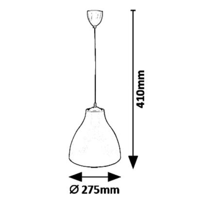 Rabalux - Полилей на кабел 1xE27/40W/230V Ø 27,5 cm