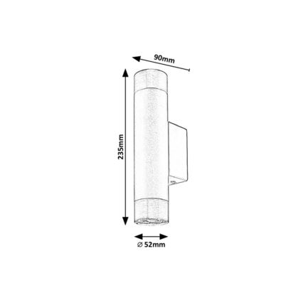 Rabalux - Аплик ZIRCON 2xGU10/5W/230V