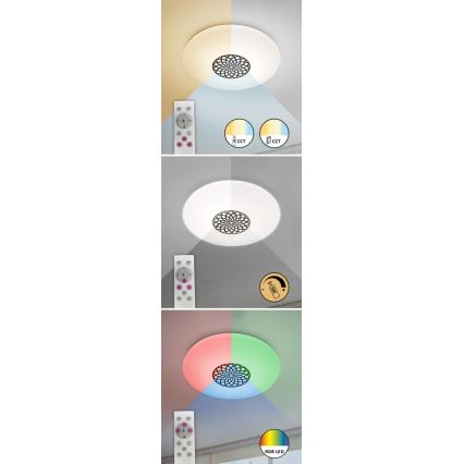 Rabalux - LED RGB Димируем плафон LED/24W/230V 3000-6500K Wi-Fi Tuya Ø 39,5 см + дистанционно управление