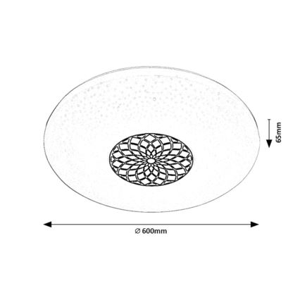 Rabalux - LED RGB регулируемо таванно осветително тяло LED/40W/230V 3000-6500K Wi-Fi Tuya Ø 60 см + дистанционно управление