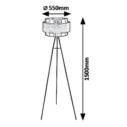 Rabalux 5385 - Подова лампа BASIL 1xE27/40W/230V