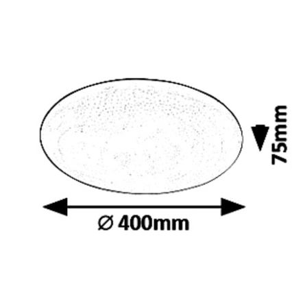 Rabalux - LED Димируемо таванно осветително тяло STAR LED/36W/230V + дистанционно управление Ø 40 см