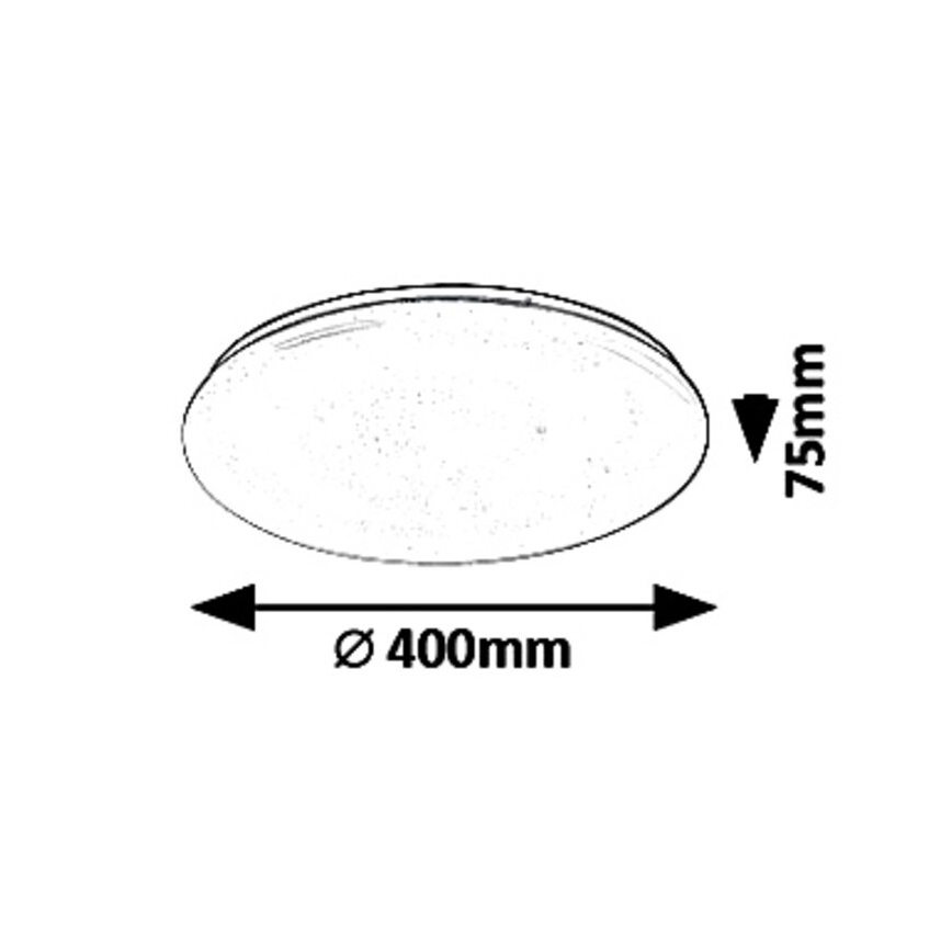 Rabalux - LED Димируем плафон LED/36W/230V + дистанционно управление 3000K - 6500K