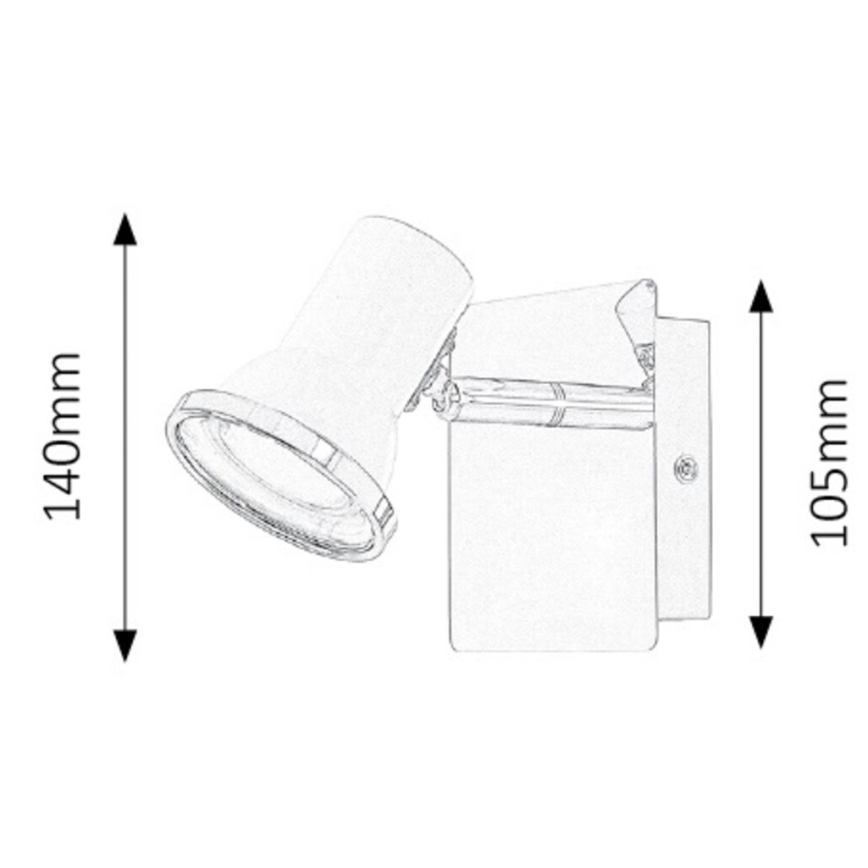 Rabalux - LED За баня Стенна лампа 1xGU10/4,5W/230V IP44