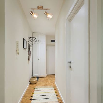 Rabalux 5547 - Точково осветително тяло HOLLY 2xE14/40W/230V златна