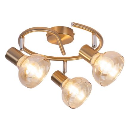 Rabalux 5549 - Точково осветително тяло HOLLY 3xE14/40W/230V златна