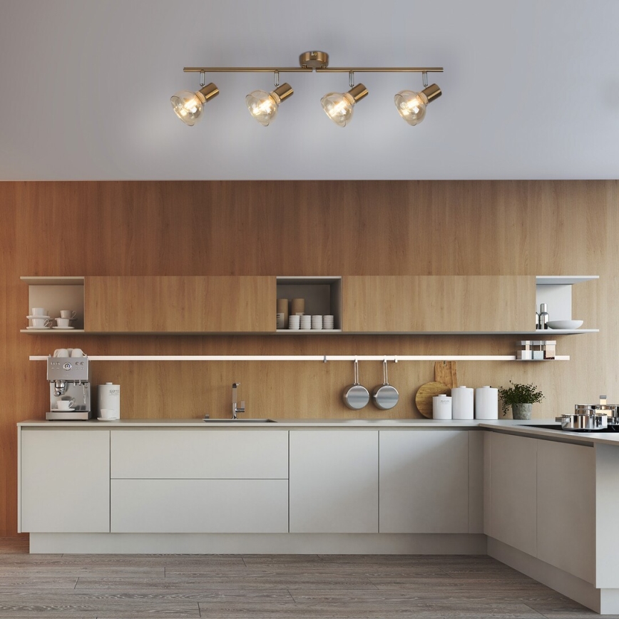 Rabalux - Точково осветително тяло 4xE14/40W/230V златна