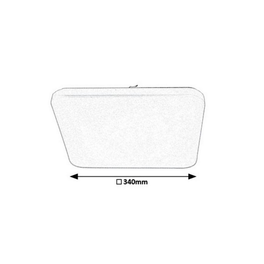 Rabalux - Димируемо LED таванно осветително тяло LED/16W/230V 34x34 cm + дистанционно управление