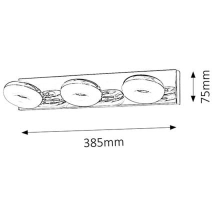 Rabalux - LED За баня лампа 3xLED/5W/230V IP44