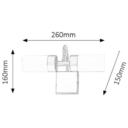 Rabalux - LED Лампа за огледало в баня 2xLED/4W/230V IP44