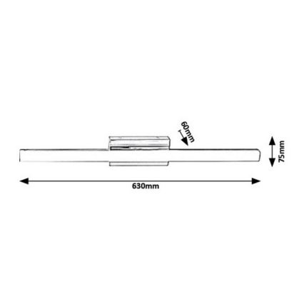 Rabalux - LED Стенно осветително тяло за баня LED/13W/230V IP44 63 cm