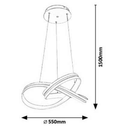Rabalux - LED Полилей на верижка LED/60W/230V