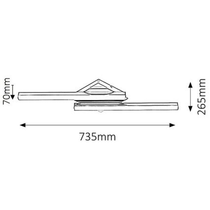 Rabalux - LED Стенна За баня лампа 2xLED/12W IP44