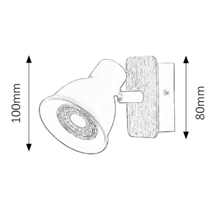 Rabalux - Стенна Точково осветително тяло 1xGU10/15W/230V