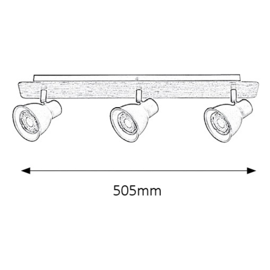 Rabalux - Точково осветително тяло 3xGU10/35W/230V
