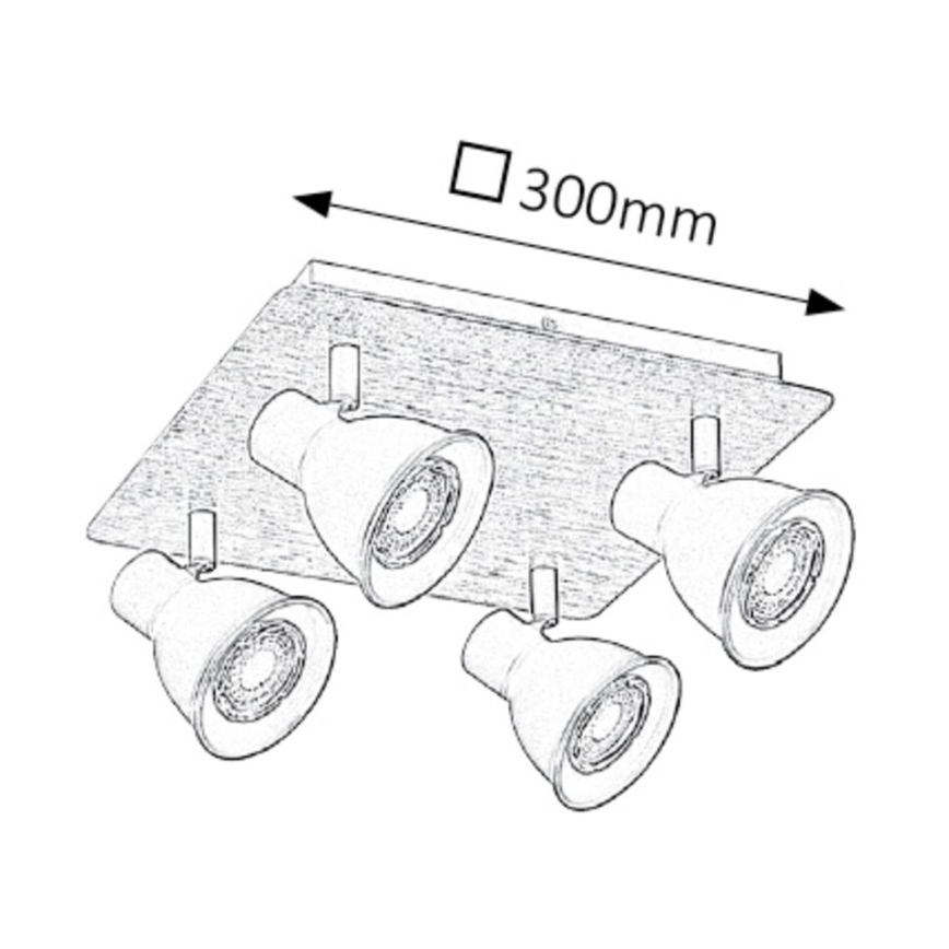 Rabalux - Точково осветително тяло 4xGU10/35W/230V
