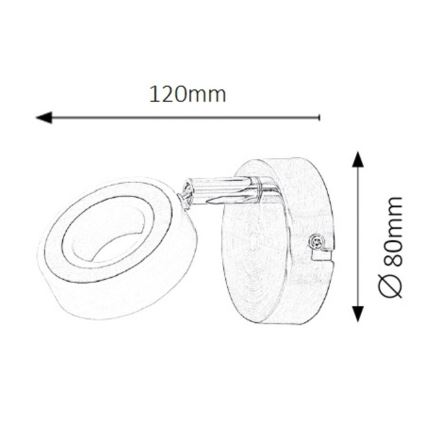 Rabalux - LED Стенна Точково осветително тяло 1xLED/4,5W/230V