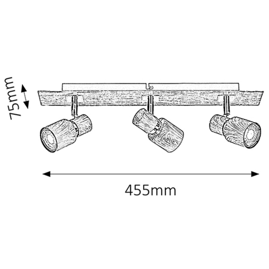Rabalux - Точково осветително тяло 3xGU10/50W/230V