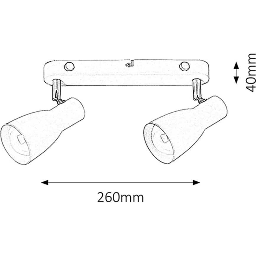 Rabalux - Точково осветително тяло 2xE27/20W/230V