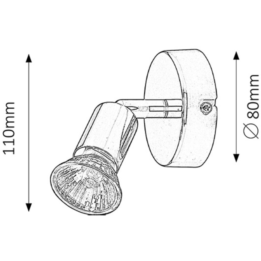 Rabalux - Точково осветително тяло 1xGU10/50W/230V