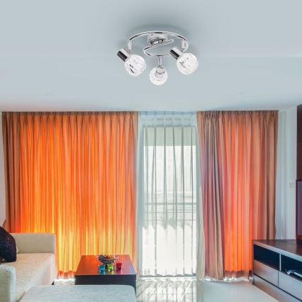 Rabalux 6093 - Точково осветително тяло LAUREN 3xE14/40W/230V