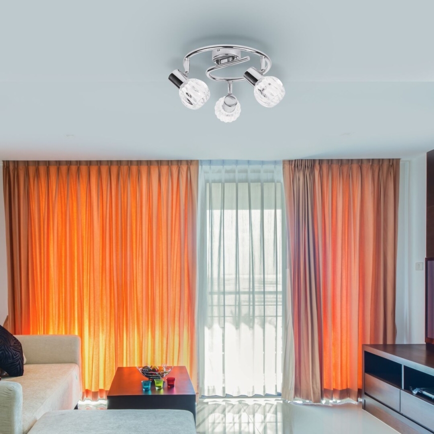 Rabalux 6093 - Точково осветително тяло LAUREN 3xE14/40W/230V